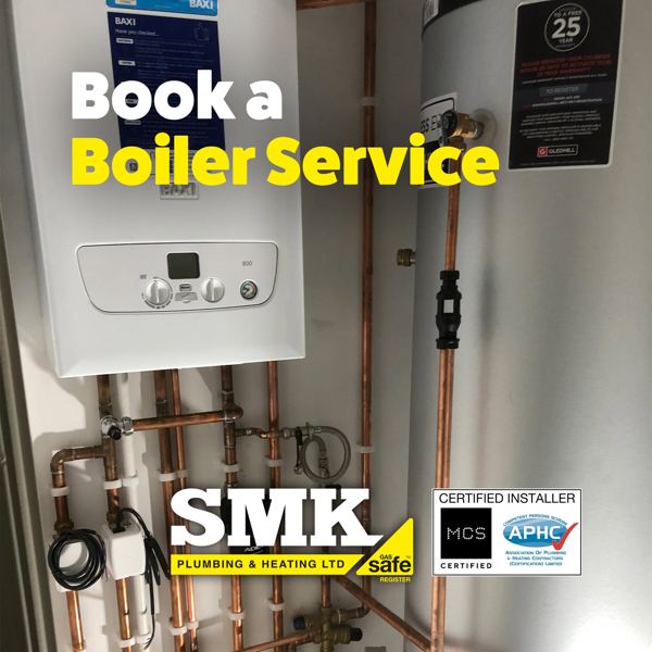 Boiler and hot water cylinder with new copper pipework